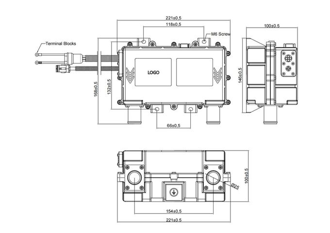 Termal Pozitif Sıcaklık Katmanlı Ptc Isıtıcı 6-10kW DC 690V 1